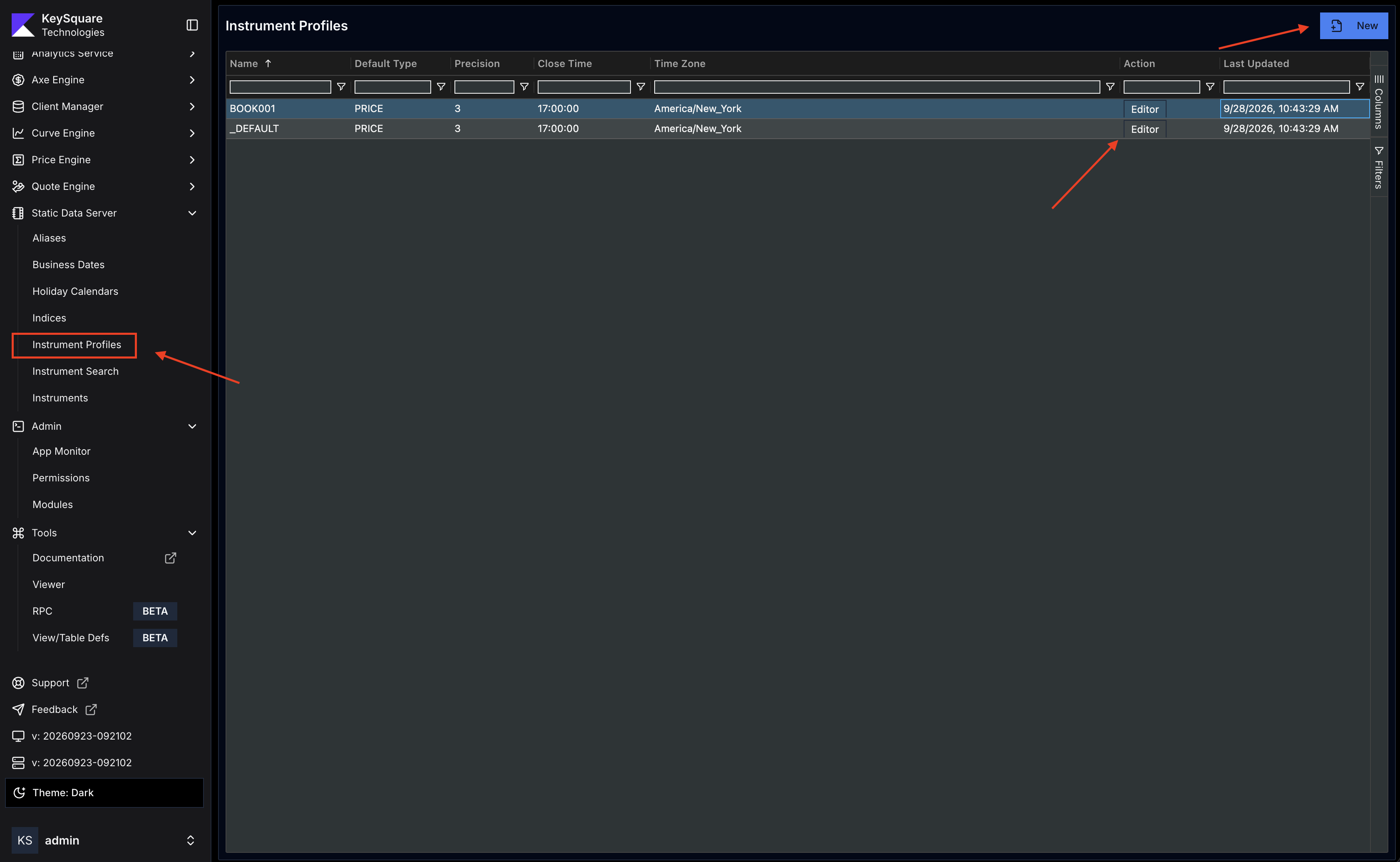 new instrument profile