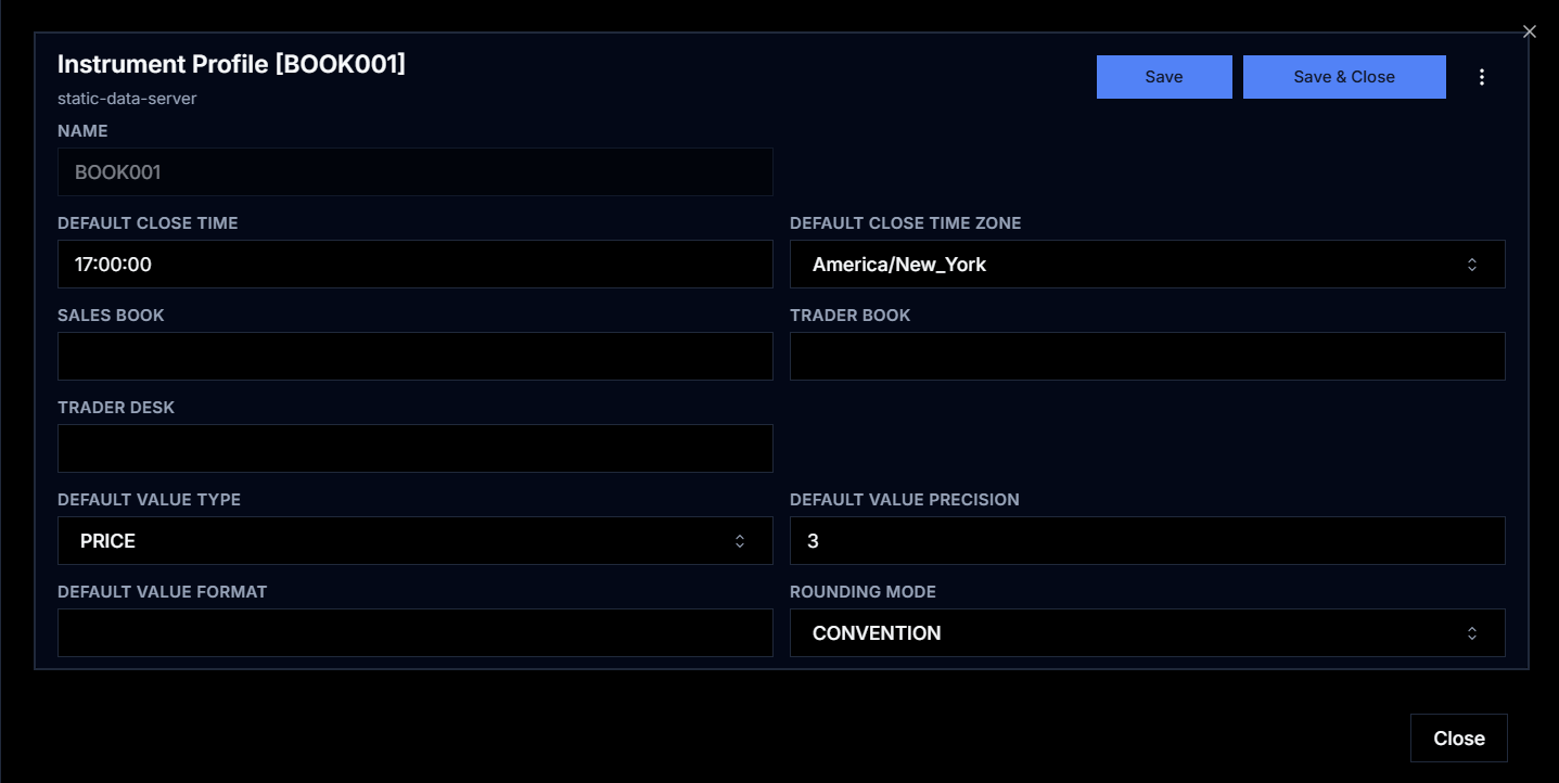 edit instrument profile
