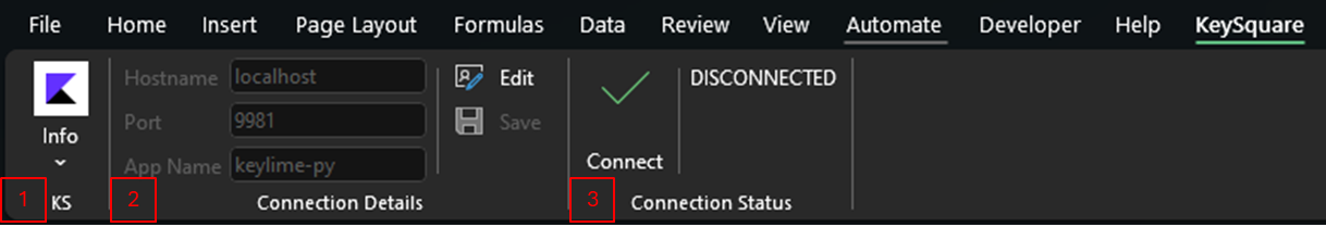 KeySquare Excel Ribbon