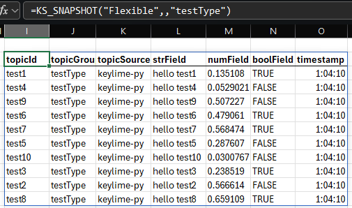 ks snapshot flexible